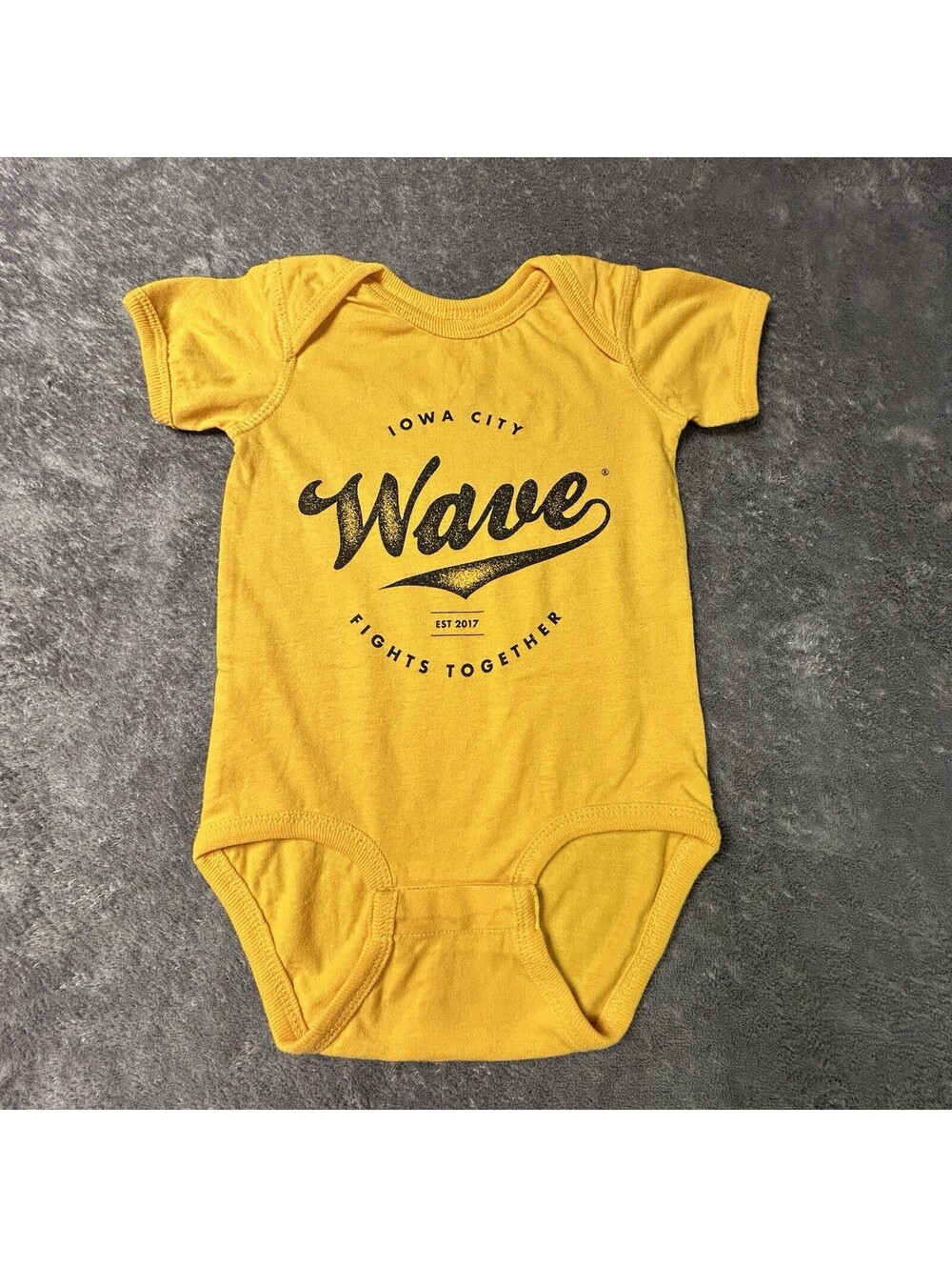 Iowa City Wave Fights Together Baby Bodysuit 12months Rabbit Skins